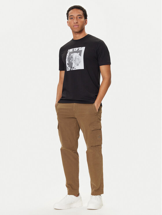 BOSS BOSS Футболка Lupo 50554615 Чорний Regular Fit