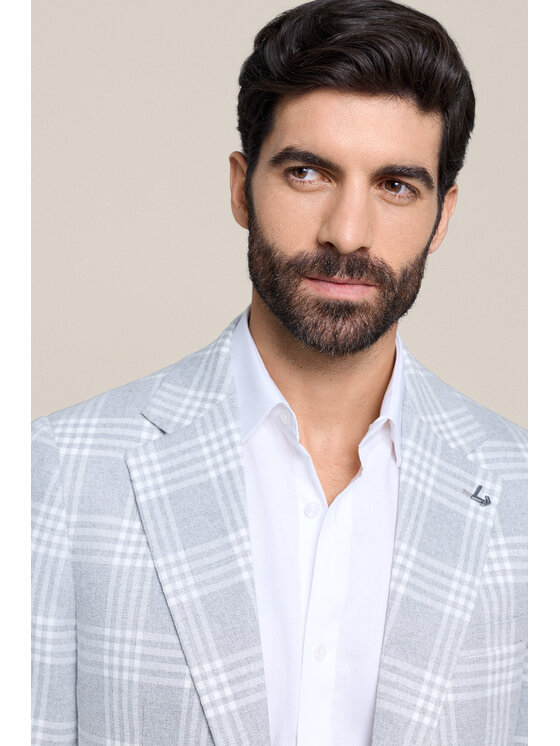 Lancerto Lancerto Marynarka Barga MA073226000049 Szary Regular Fit
