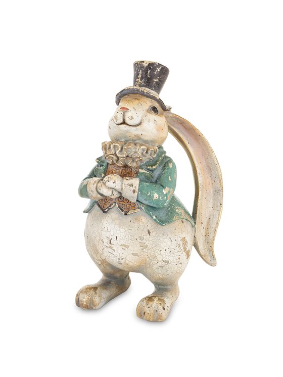 MIAhome MIAhome Figurka korpulentny królik DŁUGOUCHY Beżowy