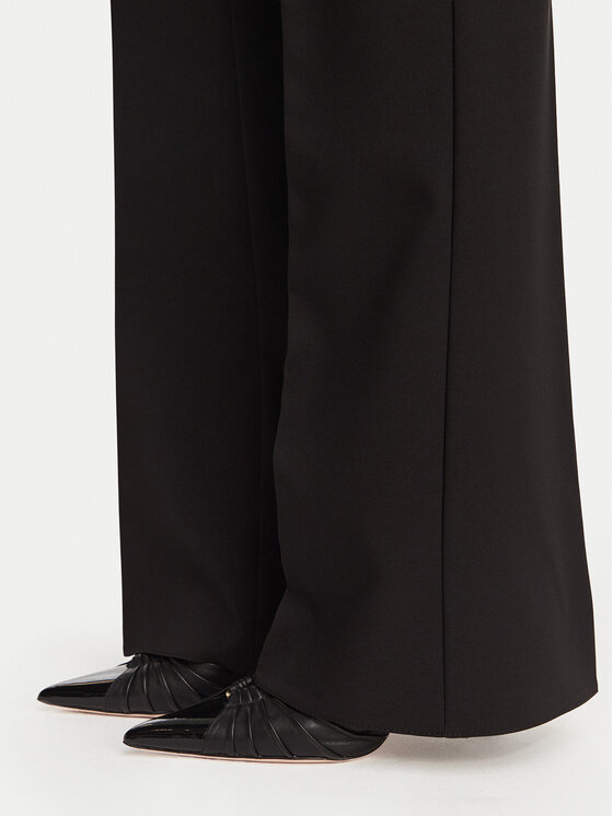 Rinascimento Rinascimento Stoffhose CFC0130140003 Schwarz Flare Fit