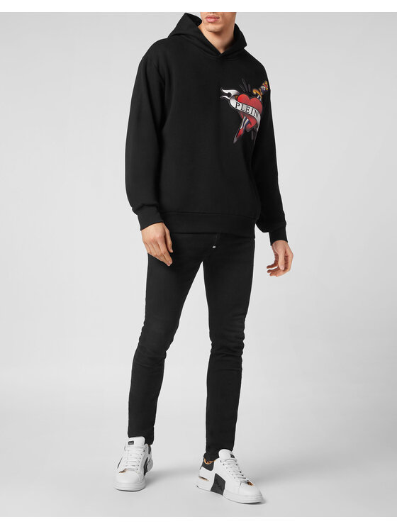 PHILIPP PLEIN PHILIPP PLEIN Mikina 1463 Čierna Regular Fit