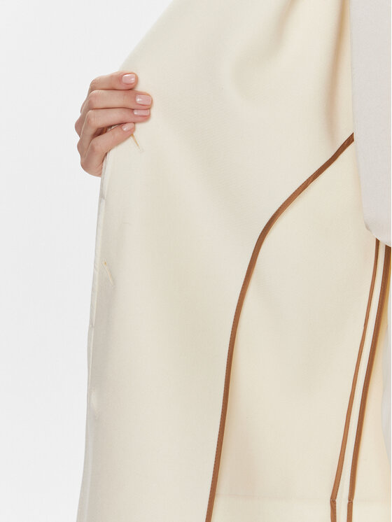 BOSS Boss Cappotto di lana Caridi 50510308 Écru Relaxed Fit