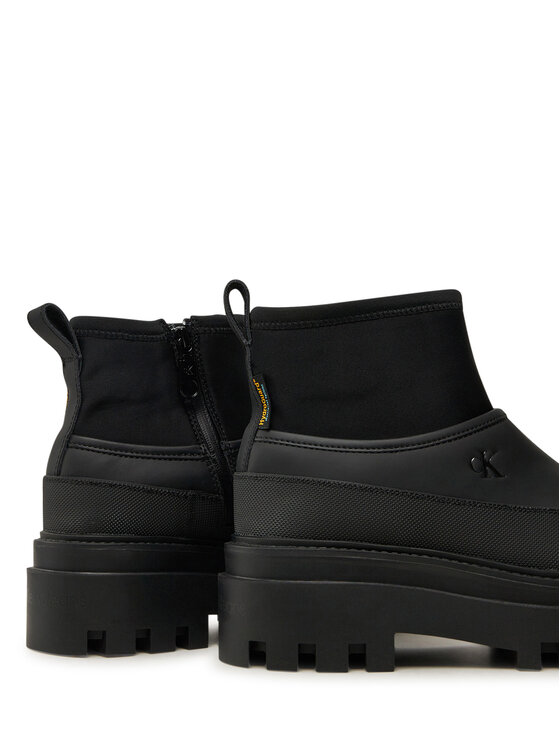 Calvin Klein Jeans Calvin Klein Jeans Гумени ботуши Flatform Rainboot Low Mg R YW0YW01560 Черен