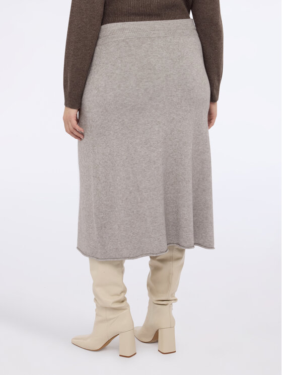 Fiorella Rubino Fiorella Rubino Gonna midi 1600E000045N022 Écru A-Line Fit