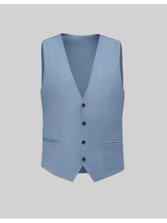 Borgio Borgio Kamizelka bairo Błękitny Slim Fit