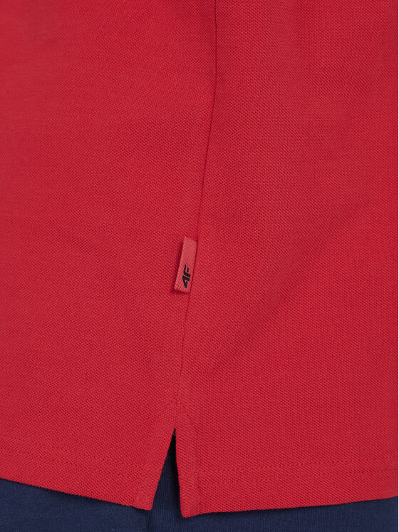 4F 4F Polo MIDSHOP TEXTILE Czerwony Regular Fit