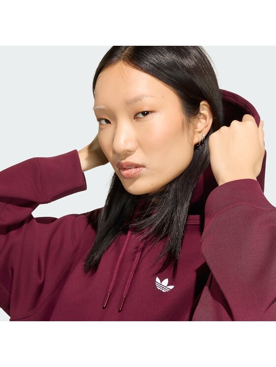 adidas adidas Суитшърт Essentials Oversized Fleece Hoodie KT2274 Бордо Regular Fit