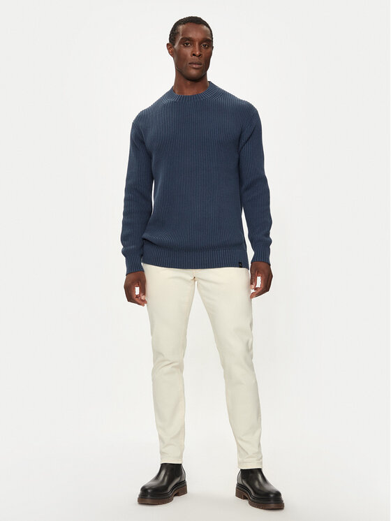 Calvin Klein Jeans Calvin Klein Jeans Sweter Linear J30J326888 Granatowy Relaxed Fit