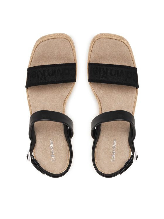 Calvin Klein Calvin Klein Espadrilky Wedge Espad 70 Webbing Lth HW0HW02901 Černá
