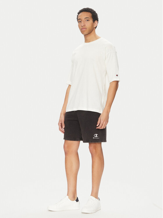 Champion Champion Sportske kratke hlače Reverse Weave 221179 Crna Regular Fit