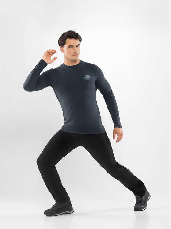 Viking Viking Longsleeve Escalante Granatowy Regular Fit