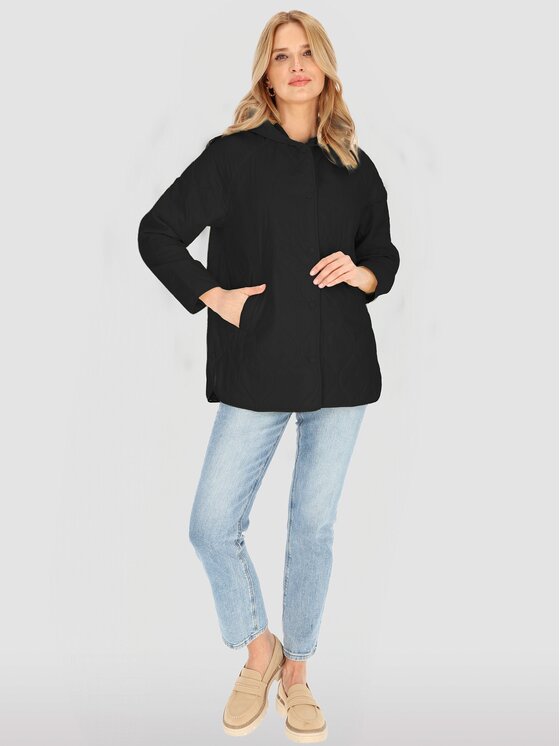 Perso Perso Kurtka damska BLE251047F Czarny Regular Fit