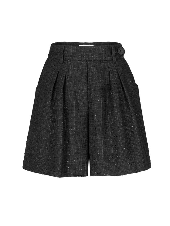 BENU BENU Spodnie garniturowe Z wysokim stanem Czarny Regular Fit