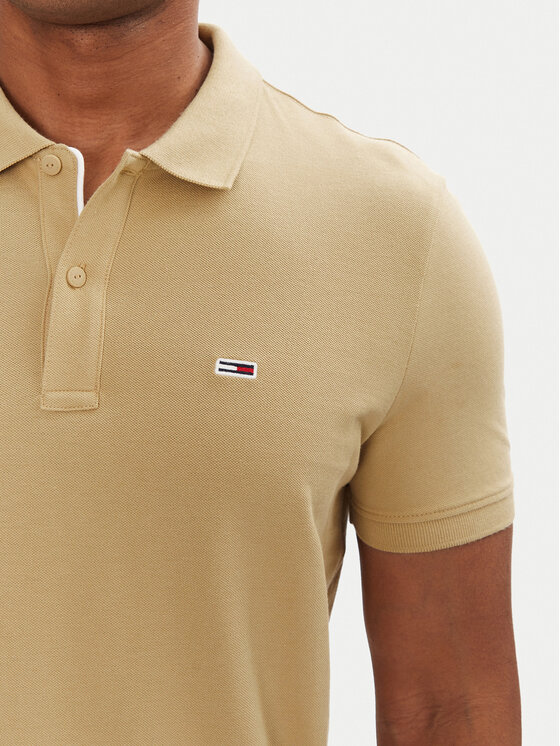 Tommy Jeans Tommy Jeans Polokošeľa DM0DM20676 Béžová Slim Fit