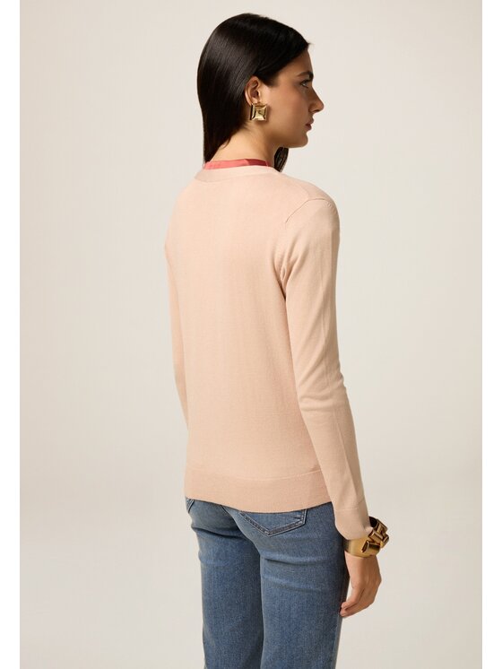 Oltre Oltre Cardigan M286J005020N002 Rosa Slim Fit