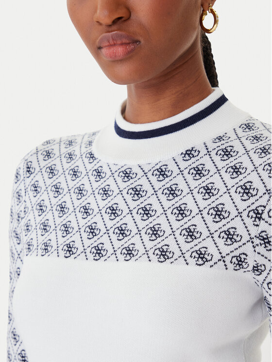 Guess Guess Pullover W5BR24 Z3JD2 Écru Slim Fit