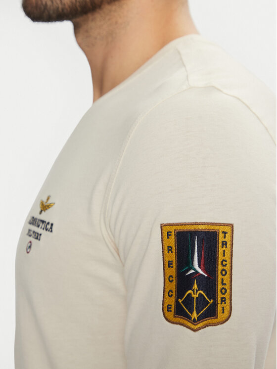 Aeronautica Militare Aeronautica Militare Longsleeve 242TS2319J558 Écru Regular Fit