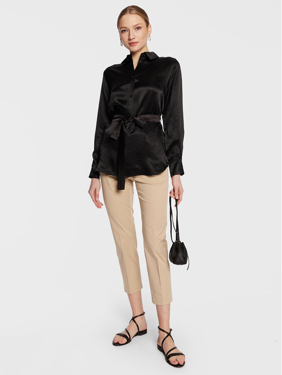 Weekend Max Mara Weekend Max Mara Παντελόνι υφασμάτινο Cecco 23513106 Μπεζ Slim Fit