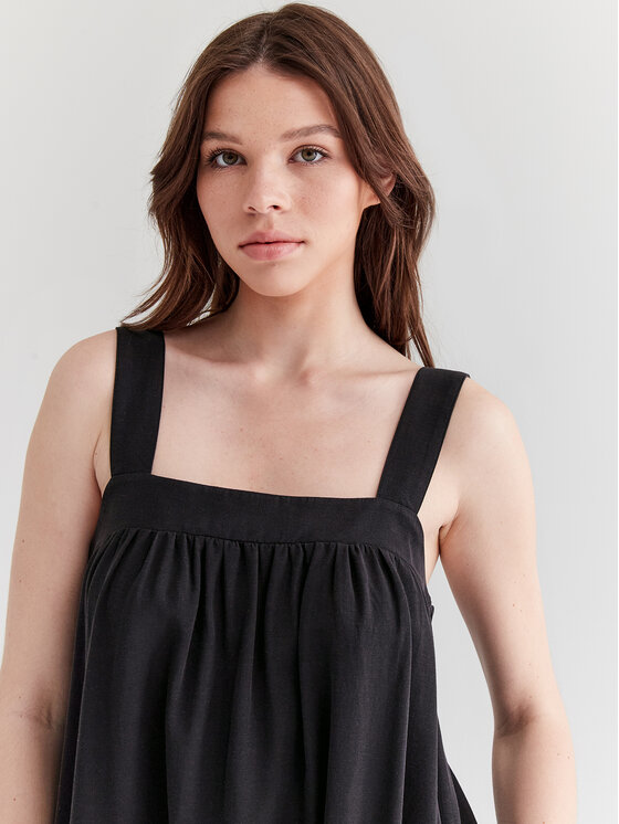 Vestito estivo Montana Midi Nero Relaxed Fit