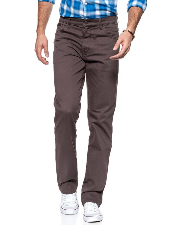 Wrangler Wrangler Pantaloni di tessuto TEXAS Marrone Straight Fit