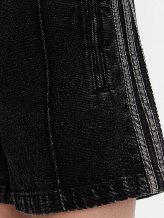 adidas adidas Pantaloni scurți de blugi adicolor Denim Firebird JD3107 Negru Loose Fit