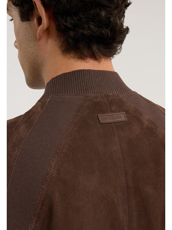 Trussardi Trussardi Giacca di pelle R313M000047N032 Marrone Regular Fit