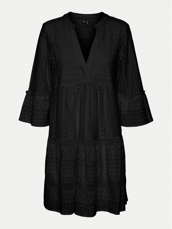 Vero Moda Vero Moda Sukienka letnia Honey 10275875 Czarny Relaxed Fit