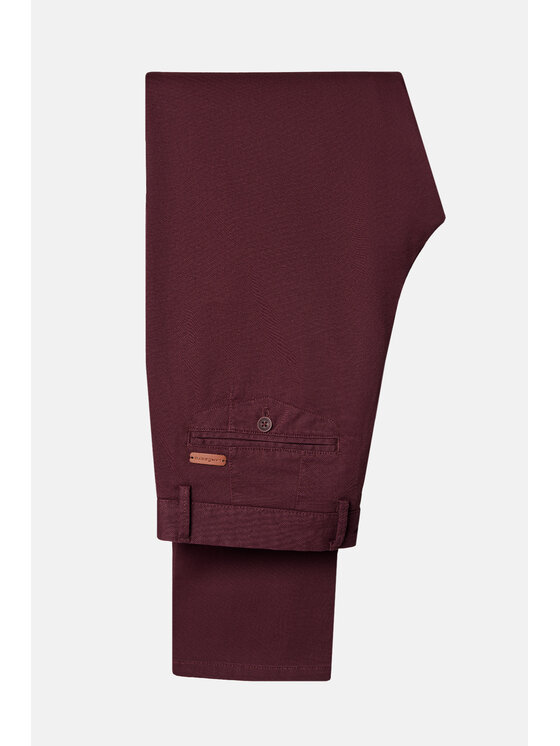 Lancerto Lancerto Chinosy Monaco SP082223000012 Bordowy Slim Fit