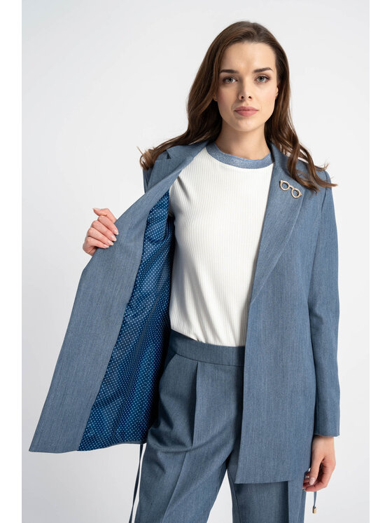 CLICK CLICK Σακάκι 71-0008 Μπλε Comfortable Fit
