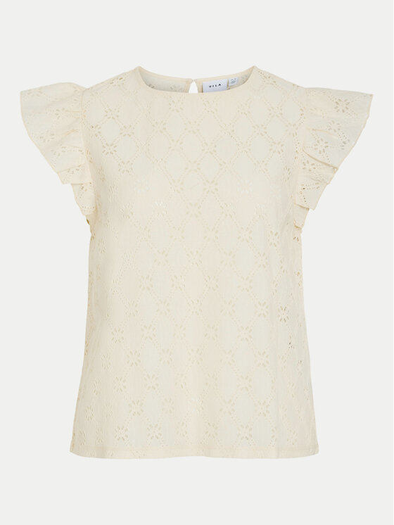 Vila Vila Särkpluus Sumia 14097198 Valge Regular Fit