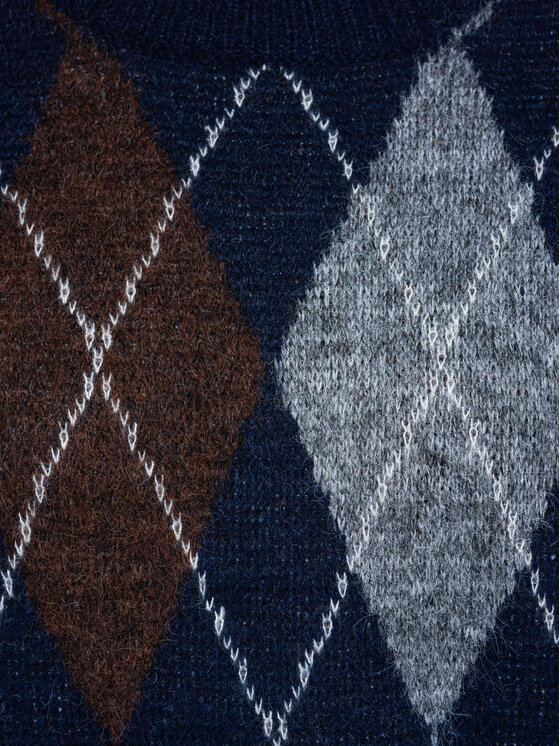 Ombre Ombre Svetr OW-SW-E0054 Tmavomodrá Relaxed Fit