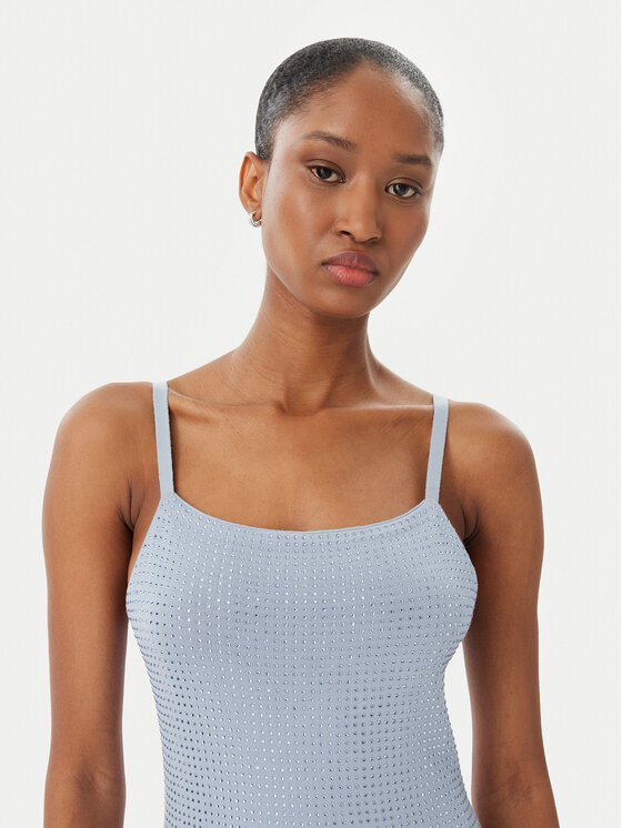 Guess Guess Trikotažinė suknelė W5GK45 Z3MN2 Mėlyna Regular Fit