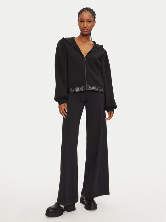 KARL LAGERFELD KARL LAGERFELD Μπλούζα 246W1803 Μαύρο Loose Fit