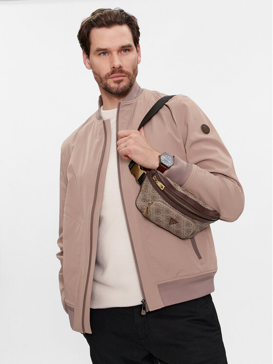 Guess Guess torba za okoli pasu Vezzola Smart Mini Bags HMEVZL P3231 Bež