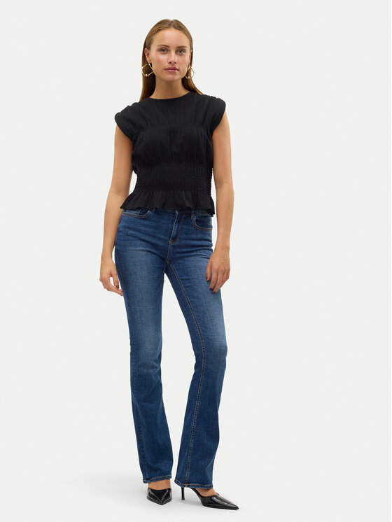 Vero Moda Vero Moda Džínsy Flash 10310511 Tmavomodrá Flared Fit