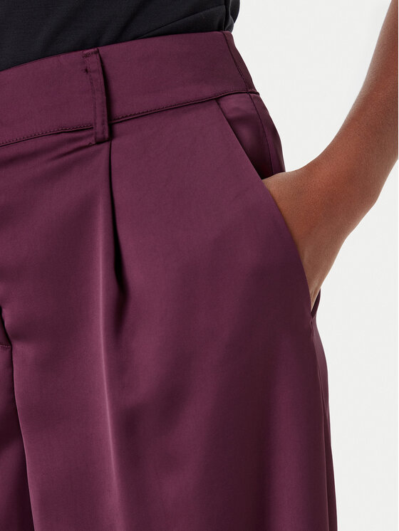 Rinascimento Rinascimento Spodnie palazzo CFC0124993003 Bordowy Wide Leg