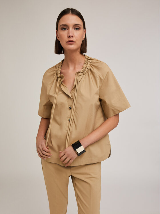 Motivi Motivi Camicia 5205Q000756N002 Écru Regular Fit