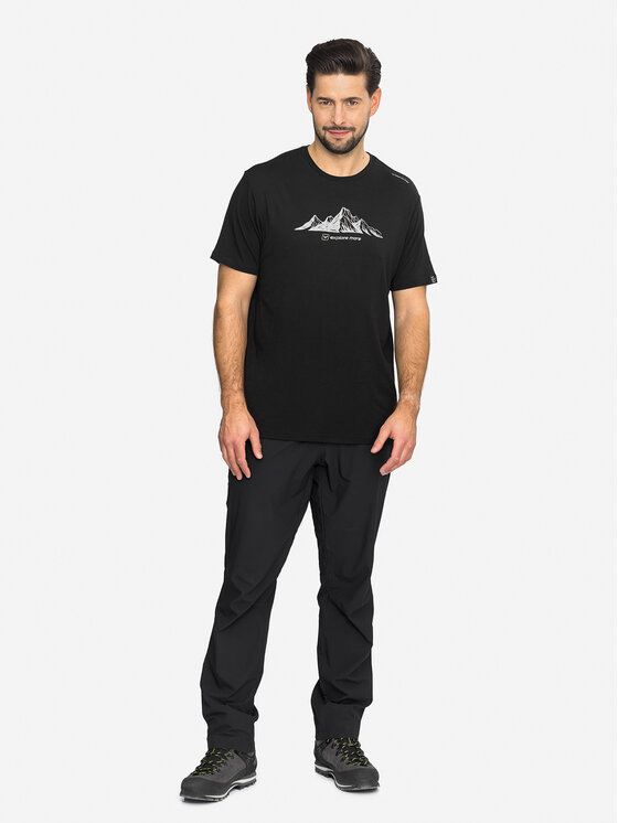 Viking Viking T-Shirt Lenta Bamboo Light Man Czarny Regular Fit