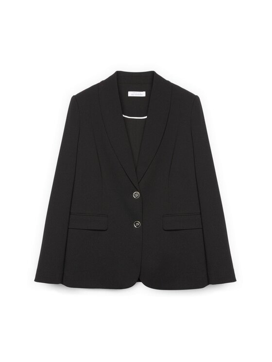 Fiorella Rubino Fiorella Rubino Marynarka Q012T000250N033 Czarny A-Line Fit