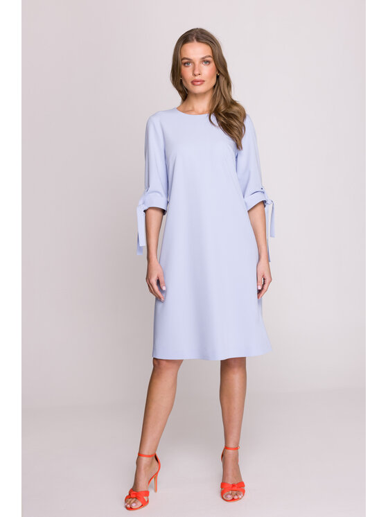 Stylove Stylove Večerní šaty S393 Světle modrá Premium Fit