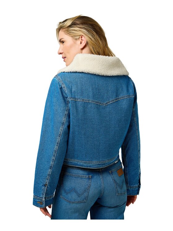 Wrangler Wrangler Kurtka jeansowa 112370833 Niebieski Comfortable Fit