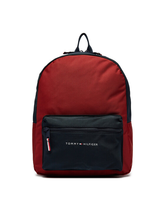 Tommy Hilfiger Rucksack Essential Colorblock Backpack AU0AU01917 Rot Modivo