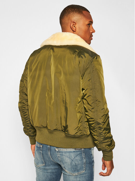 Alpha Industries Alpha Industries Kurtka bomber Injector III Air Force 198113 Zielony Slim Fit