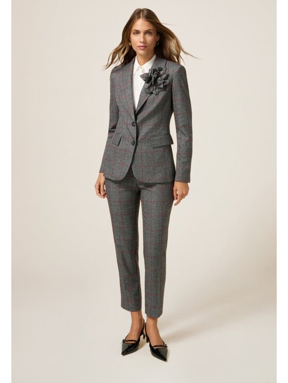 Oltre Oltre Giacca di transizione Q797R204603N0Z3 Grigio Slim Fit