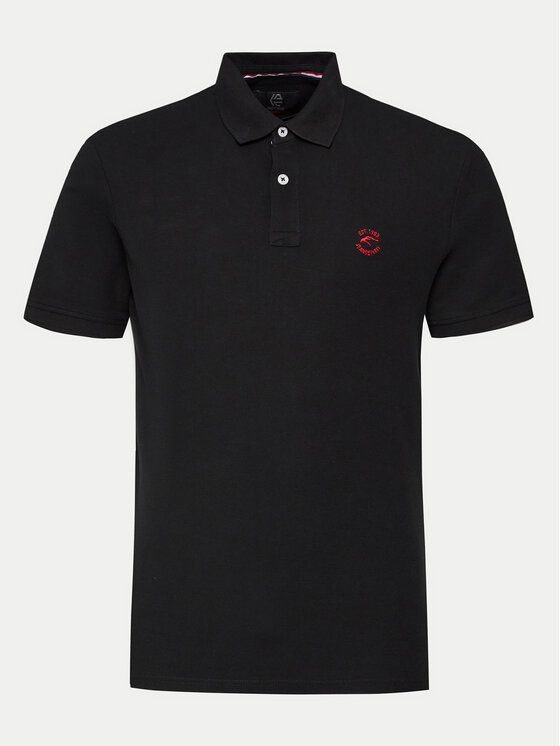 INDICODE INDICODE Polo särk Wadim 40-913 Must Slim Fit