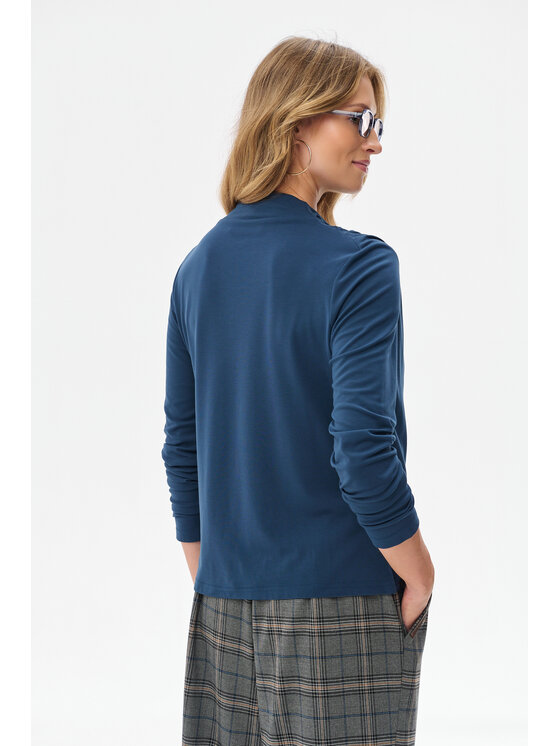 blue shadow blue shadow Bluzka Nicole Turkusowy Regular Fit