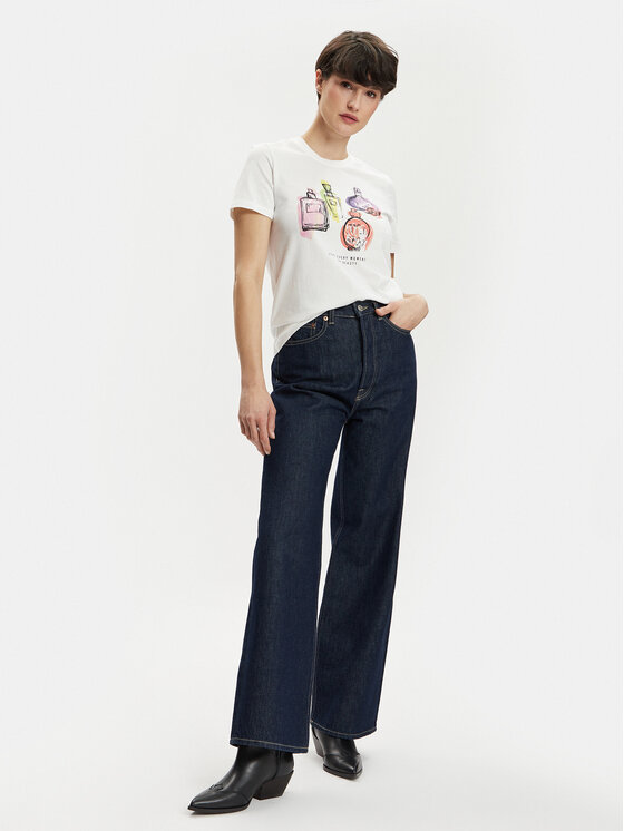 ONLY ONLY T-Shirt Pretty 15316596 Biały Regular Fit