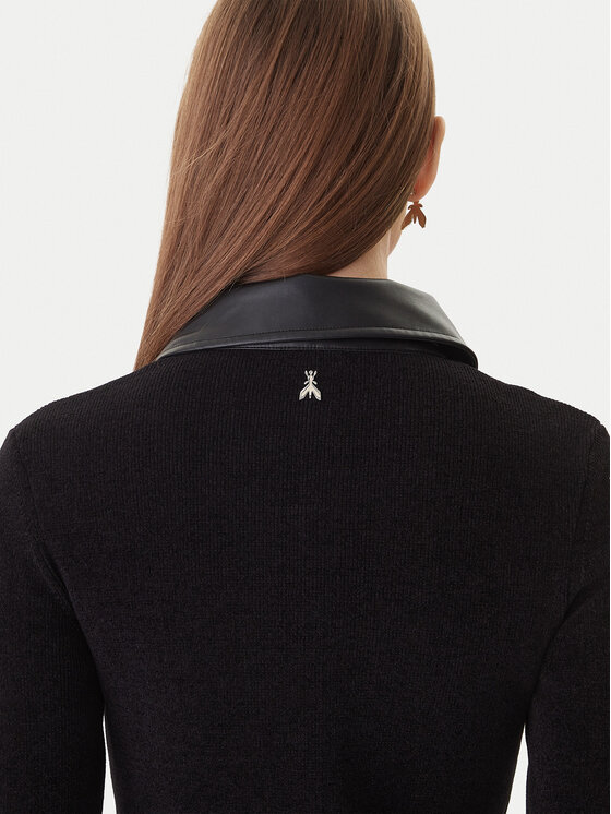 Patrizia Pepe Patrizia Pepe Trikotāžas kleita 2A2982 K215 Melns Regular Fit
