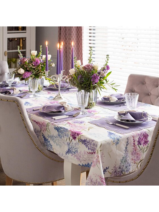 Roseberry Home Roseberry Home Serwetki haftowane Purple Onde Fioletowy
