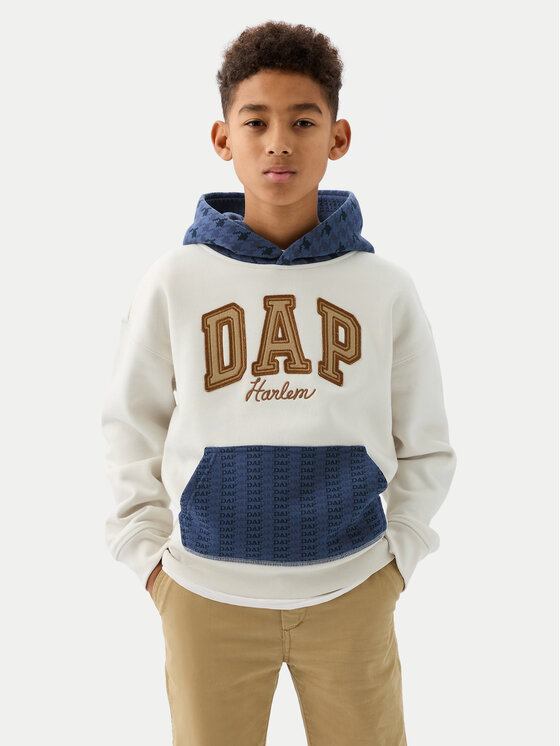 Gap Mikina 890857-00 Écru Relaxed Fit